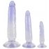 Crystal Clear - treniņa dildo komplekts - 3 gab. (caurspīdīgs-zils)