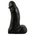 Realistixxx Real Giant - milzu dildo ar sēkliniekiem - 22 cm (melns)