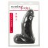 Realistixxx Real Giant - milzu dildo ar sēkliniekiem - 22 cm (melns)