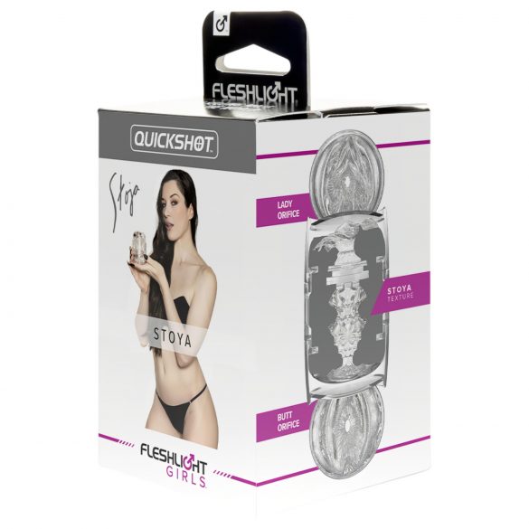 Fleshlight Quickshot Stoya - ceļojumu masturbators (caurspīdīgs)