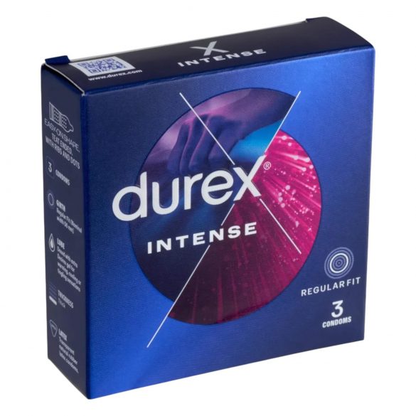 Durex Intense - rievots un punktots prezervatīvs (3 gab.)