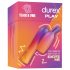 Durex Tease & Vibe - stienīšu vibrators ar truša klitora stimulatoru (rozā)