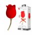 Pretty Love Rose Lover - mēles 2in1 klitora vibrators (sarkans)