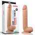 Lovetoy King-Sized - ar piesūcekni, dabīga izskata dildo ar sēkliniekiem - 25 cm (dabīgs)