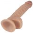 Lovetoy Real Extreme - piesūceknis, sēkliniekiem dildo - 21cm (dabīgs)