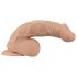 Lovetoy Real Extreme - piesūcekņa dildo ar sēkliniekiem - 23 cm (dabīgs)