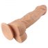 Lovetoy Real Extreme - piesūcekņa dildo ar sēkliniekiem - 23 cm (dabīgs)