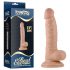 Lovetoy Real Extreme - ar piesūcekni, sēkliniekiem G-punkta dildo - 19cm (dabīgs)