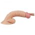 Lovetoy Real Extreme - ar piesūcekni, sēkliniekiem G-punkta dildo - 19cm (dabīgs)