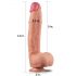 Lovetoy Nature Cock - divslāņu dabīga dildo - 30 cm (dabisks)