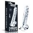 Lovetoy Flawless Clear - piesūcekņa dildo - 19cm (caurspīdīgs)