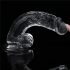 Lovetoy Flawless Clear - piesūcekņa dildo - 19cm (caurspīdīgs)