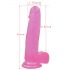 Lovetoy Jelly Studs - ar pamatni reālistisks dildo - 20 cm (rozā)