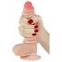 Lovetoy Sliding-Skin - divslāņu piesūcekņa dildo - 18cm (dabīgs)