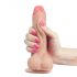 Lovetoy Sliding-Skin - divslāņu piesūcekņa dildo - 18cm (dabīgs)