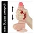 Lovetoy Sliding-Skin - divslāņu piesūcekņa dildo - 18cm (dabīgs)