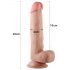 Lovetoy Sliding-Skin - divslāņu piesūcekņa dildo - 21cm (dabīgs)