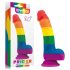 Lovetoy Prider - dabiskas sajūtas šķidrā silikona dildo - 19cm (varavīksne)