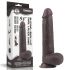 Lovetoy Sliding-Skin - divslāņu piesūcekņa dildo - 23 cm (brūns)