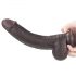 Lovetoy Sliding-Skin - divslāņu piesūcekņa dildo - 23 cm (brūns)