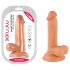 Mr. Rude - piesūcekņa pamatne, ar sēkliniekiem reālistisks dildo - 17cm (dabīgs)