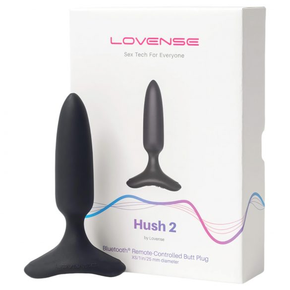 LOVENSE Hush 2 XS - akumulatora maza anālā vibrators (25mm) - melns