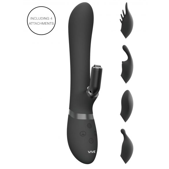 Vive Chou - 4 vienā klitora vibrators (melns)