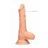 RealRock Dong 7 - reālistisks dildo ar sēkliniekiem (17cm) - dabisks