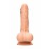 RealRock Dong 8 - dzīvs dildo ar sēkliniekiem (20cm) - dabīgs