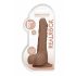 RealRock Dong 8 - reālistisks dildo ar sēkliniekiem (20cm) - tumšs naturāls