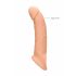 RealRock Penis Sleeve 9 - dzimumlocekļa pārvalks (21,5 cm) - dabīgi