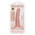 RealRock Slim - ar piesūcekni, realistisks dildo - 15,5cm (dabīgs)