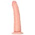 RealRock Slim - ar piesūcekni, realistisks dildo - 15,5cm (dabīgs)