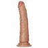 RealRock Slim - piesūcekņa reālistiska dildo 15,5cm (tumši naturāls)