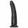 RealRock Slim - piesūceknēm, realistisks dildo - 15,5cm (melns)