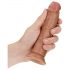 RealRock - piesūcekņa taustes realistisks dildo - 15,5cm (tumši naturāls)