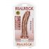 RealRock - piesūcekņa taustes realistisks dildo - 15,5cm (tumši naturāls)