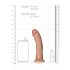 RealRock - piesūcekņa taustes realistisks dildo - 15,5cm (tumši naturāls)