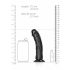 RealRock - reālistisks piesūcekņa dildo - 15,5cm (melns)