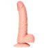 RealRock - piesūceknis, ar sēkliniekiem reālistisks dildo - 15,5 cm (dabīgs)