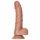 RealRock - piesūceknis, sēkliniekus dildo - 15,5cm (tumši dabīgs)