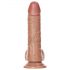 RealRock - piesūceknis, sēkliniekus dildo - 15,5cm (tumši dabīgs)