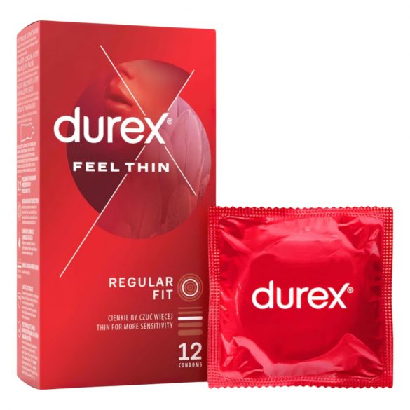 Durex Feel Thin - reālistiskas sajūtas prezervatīvi (12gab)