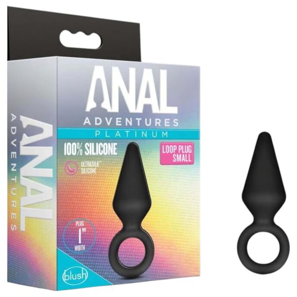 Anal Adventures Platinum S - anālais spraudnis (melns) - mazs