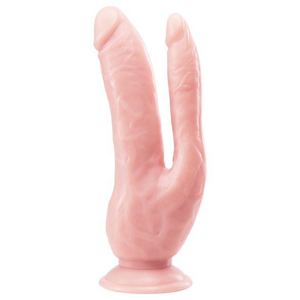 Dr. Skin 8 – Dubultais piesūcekņa dildo (dabīgs)