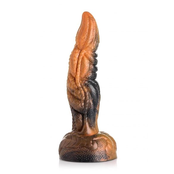 Radījums Gaiļi Ravager - teksturēts silikona dildo - 20cm (oranžs)