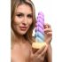 Radījuma locekļi Mystique - vienradža dildo - 21 cm (violets-dzeltens)