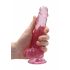 REALROCK - caurspīdīgs dabīgais dildo - rozā (17cm)