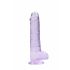 REALROCK - caurspīdīgs reālistisks dildo - violets (19cm)