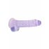 REALROCK - caurspīdīgs reālistisks dildo - violets (19cm)